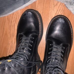 WOMENS R13 DOUBLE STACK PLATFORM BOOTS